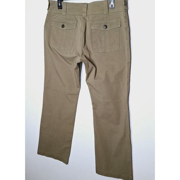 Sundance Cargo Pants 12P Petite Khaki Mid Rise Stretch Cotton Pockets Utility - Picture 8 of 10